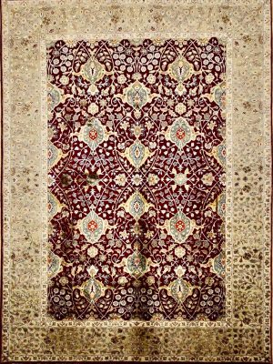 Handmade carpet india χειροποίητο χαλί σαμαρκανδη
